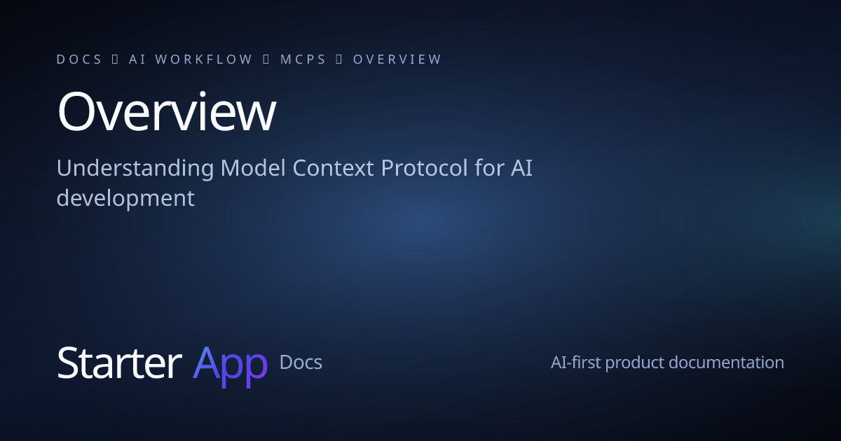 Overview In App Overview | StarterApp Docs