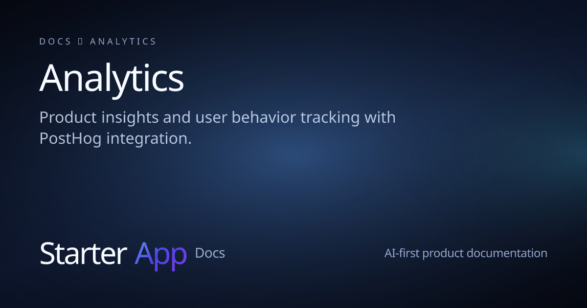 Analytics | StarterApp Docs