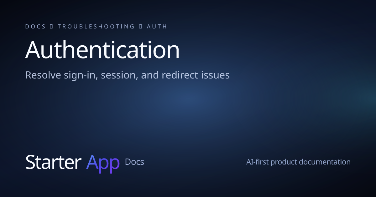 Authentication | StarterApp Docs
